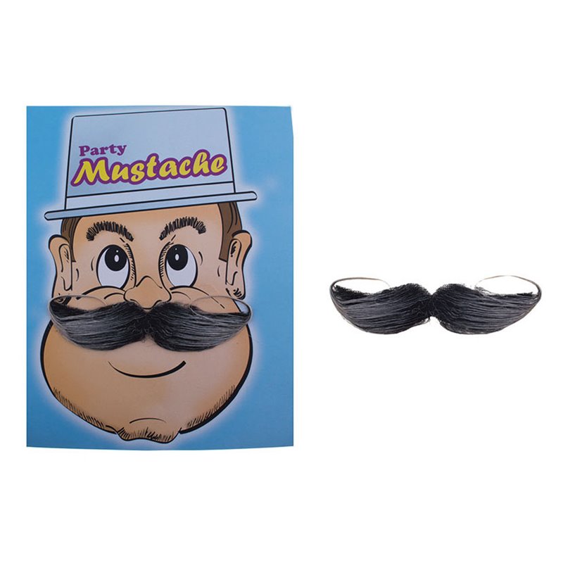 fausse moustache de gentleman noir