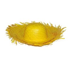 chapeau de paille tahiti hawaï jaune adulte