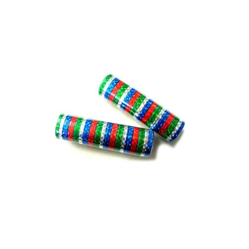 lot de 2 rouleaux avec 19 serpentins métallisés multicolores