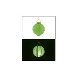 lampion lumineux led vert 20cm