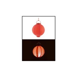 lampion lumineux led rouge 20cm