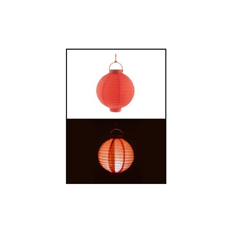 lampion lumineux led rouge 20cm