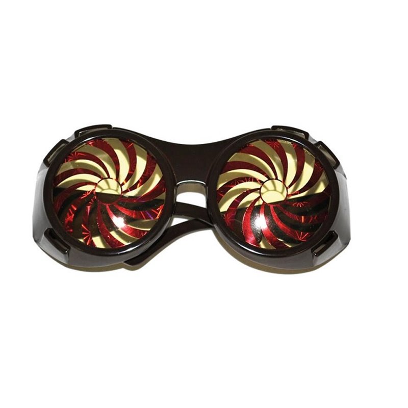 lunettes steampunk noir rouge adulte