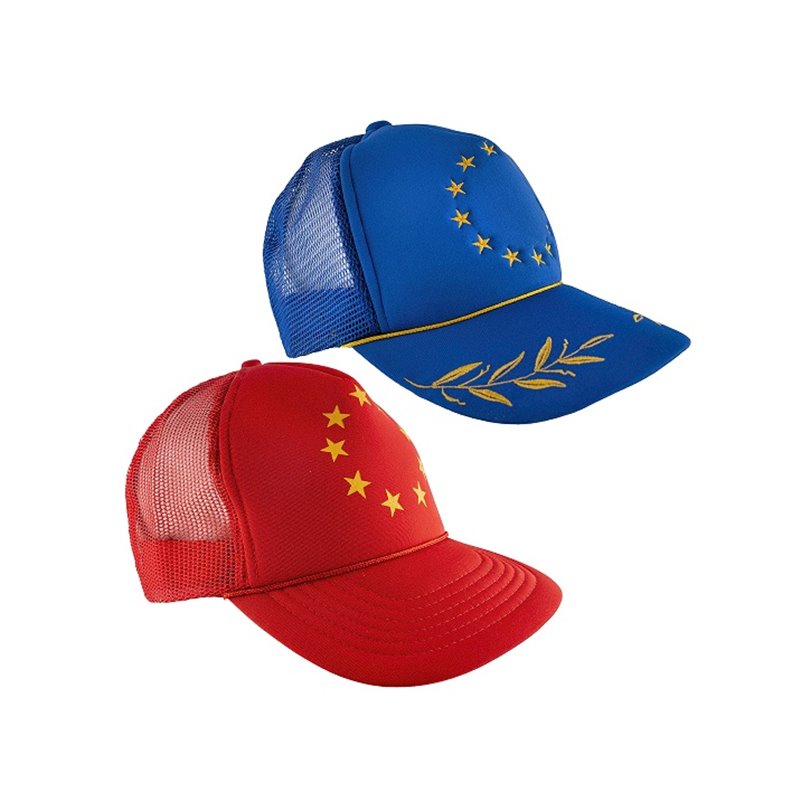 casquette baseball europe bleu ajourée