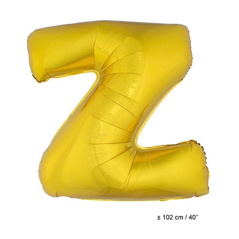 ballon lettre "z" en aluminium 1m or