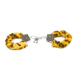 menottes peluche leopard