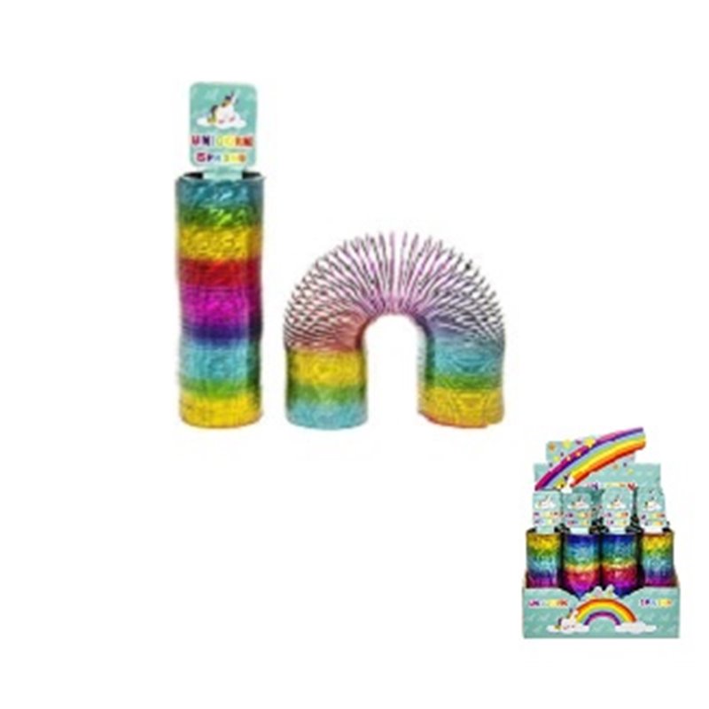 ressort spirale licorne rainbow 5cm