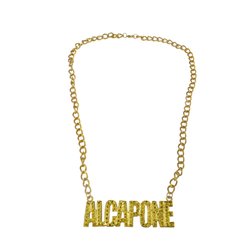 collier métallique doré al capone