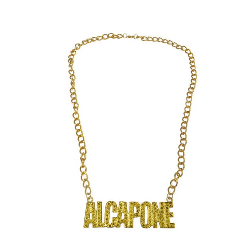 collier métallique doré al capone