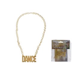 collier métallique doré dance