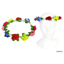 couronne de fleurs multicolores