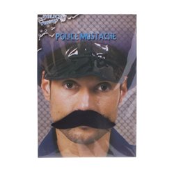 fausse moustache police épaisse noir