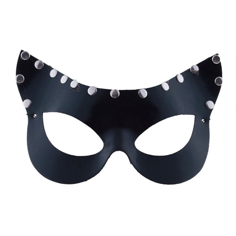 masque loup clouté noir grand