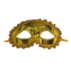 masque dentelles et strass or adulte