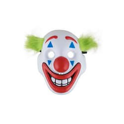 masque coque de clown avec cheveux