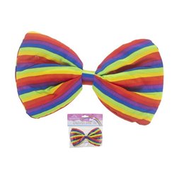 noeud papillon multicolore arc en ciel 18cm