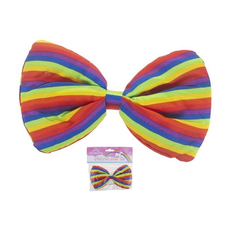 noeud papillon multicolore arc en ciel 18cm