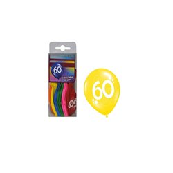 lot de 12 ballons motif "60ans" mix 30cm