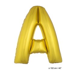 ballon lettre "a" en aluminium 1m or