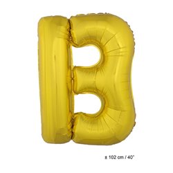 ballon lettre "b" en aluminium 1m or