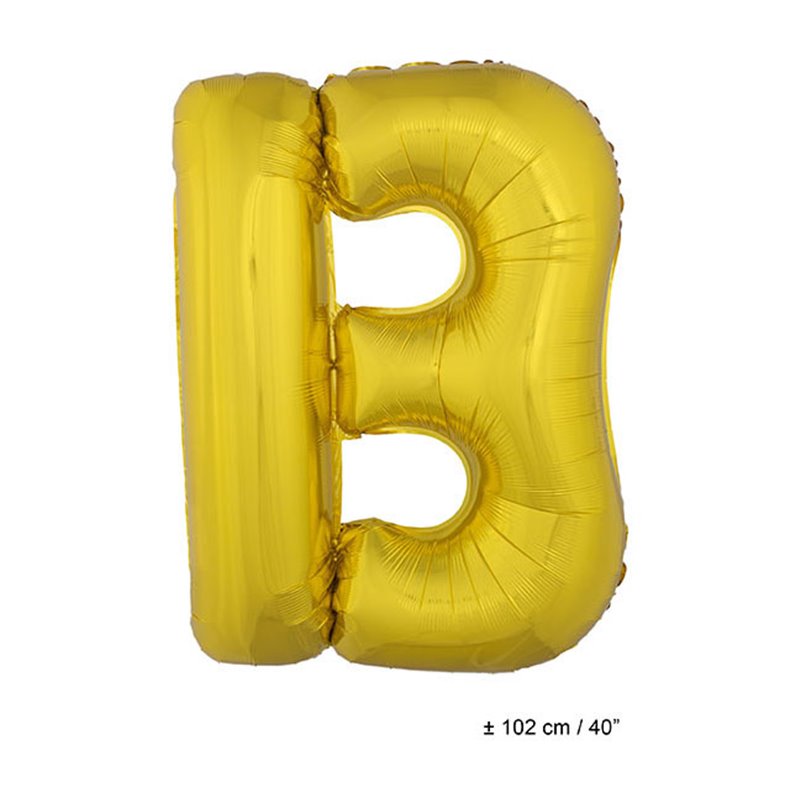 ballon lettre "b" en aluminium 1m or