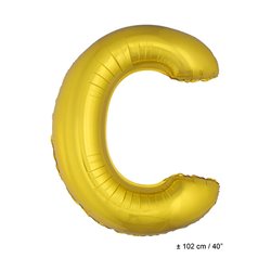 ballon lettre "c" en aluminium 1m or