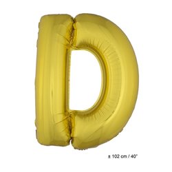 ballon lettre "d" en aluminium 1m or