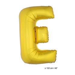 ballon lettre "e" en aluminium 1m or