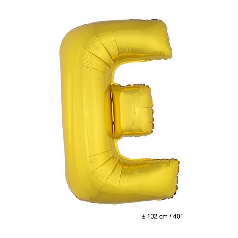 ballon lettre "e" en aluminium 1m or