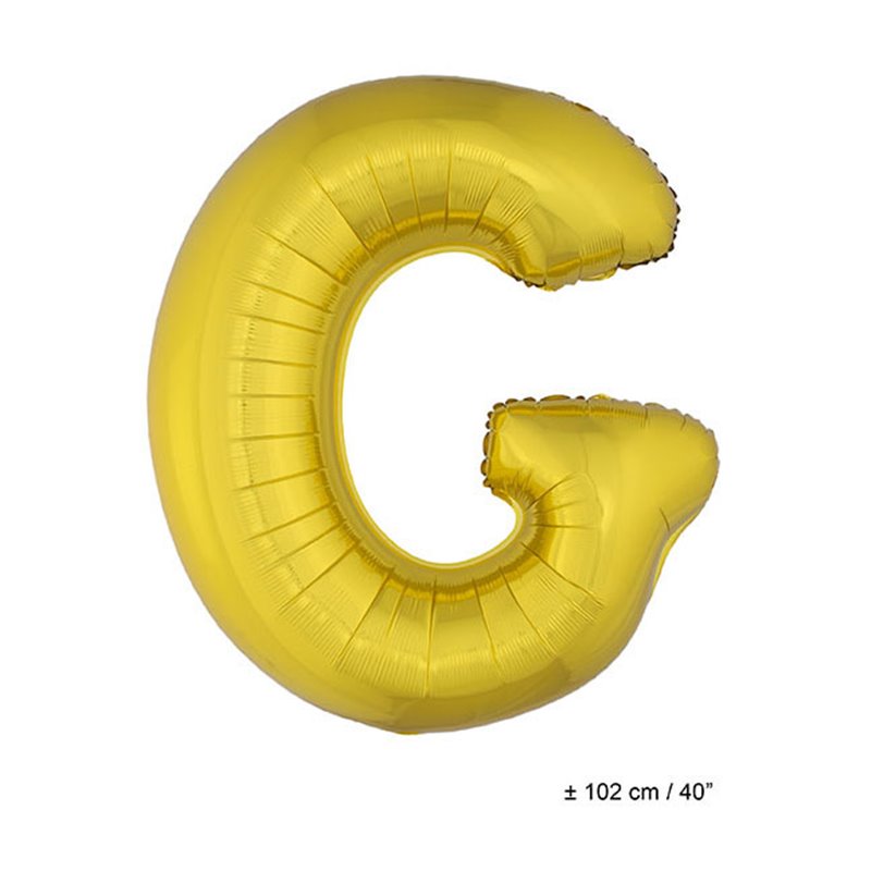 ballon lettre "g" en aluminium 1m or