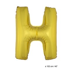 ballon lettre "h" en aluminium 1m or