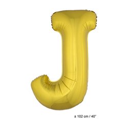 ballon lettre "j" en aluminium 1m or