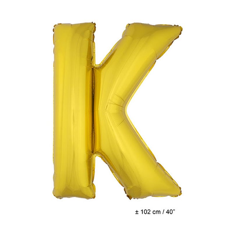 ballon lettre "k" en aluminium 1m or