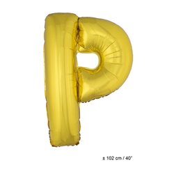 ballon lettre "p" en aluminium 1m or