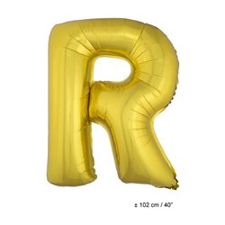 ballon lettre "r" en aluminium 1m or