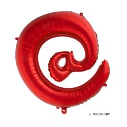 ballon symbole "@" en aluminium 1m rouge