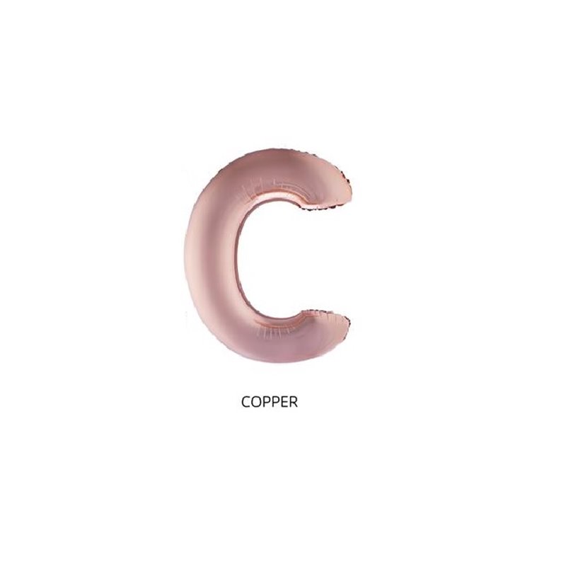 ballon lettre "c" en aluminium 1m cuivre