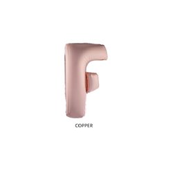 ballon lettre "f" en aluminium 1m cuivre