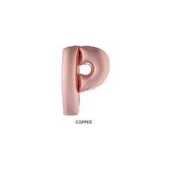 ballon lettre "p" en aluminium 1m cuivre