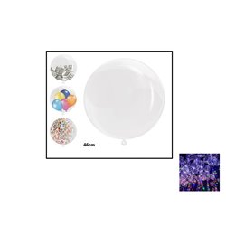 ballon transparent à garnir ou pour guirlande led's 46cm