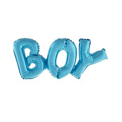 ballon aluminium "boy" bleu 92x37cm