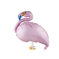 ballon aluminium mylar flamant rose 66x65cm