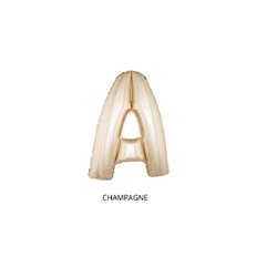 ballon lettre "a" en aluminium 1m champagne