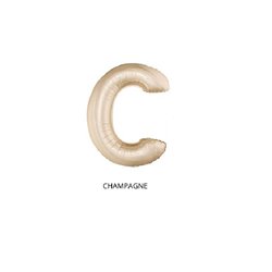 ballon lettre "c" en aluminium 1m champagne