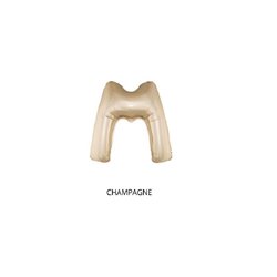 ballon lettre "m" en aluminium 1m champagne