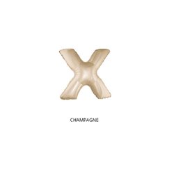 ballon lettre "x" en aluminium 1m champagne