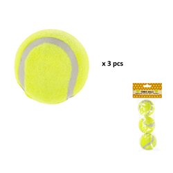 lot de 3 balles de tennis