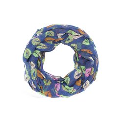 foulard tube motif lèvre bleu/vert/orange