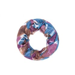 foulard tube couleur brun/bleu/violet