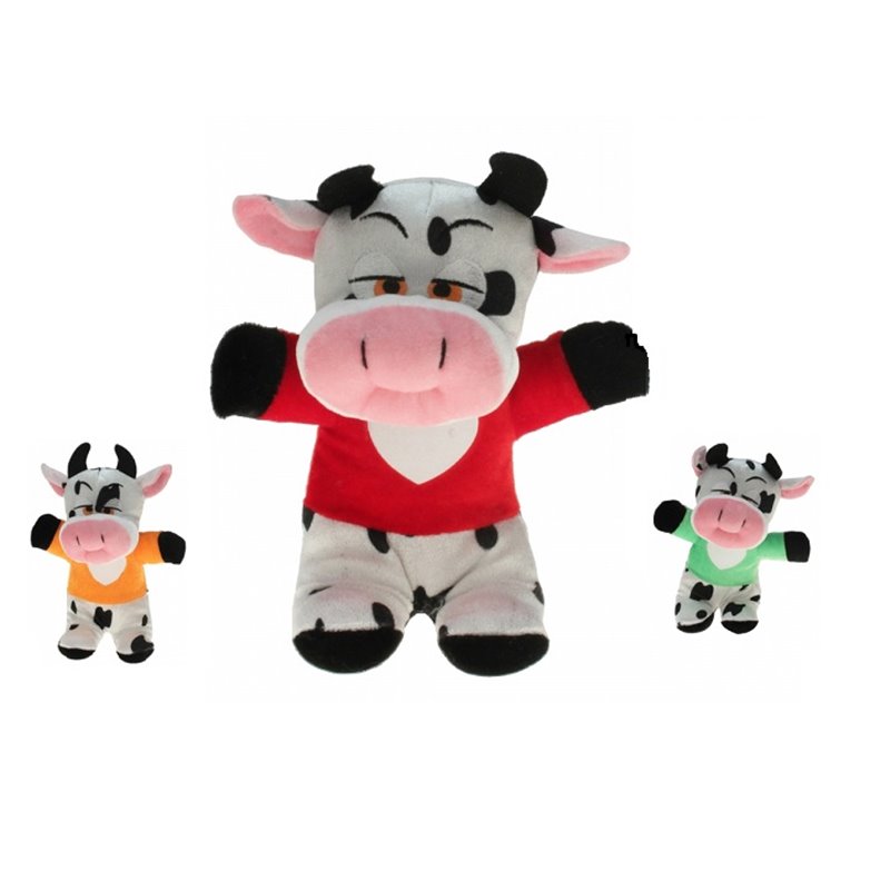 peluche vache avec motif coeur mix 20cm